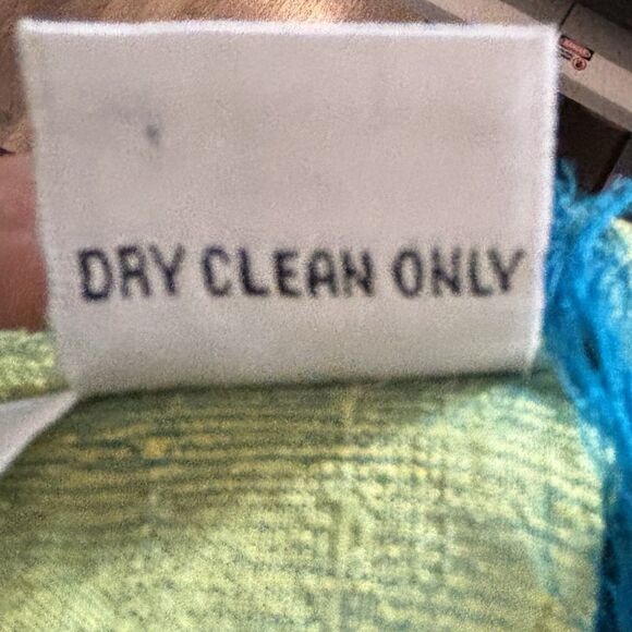 Anage Jacket Button Up 100% Silk Green Embroidered Beaded Flower Art - Picture 9 of 9